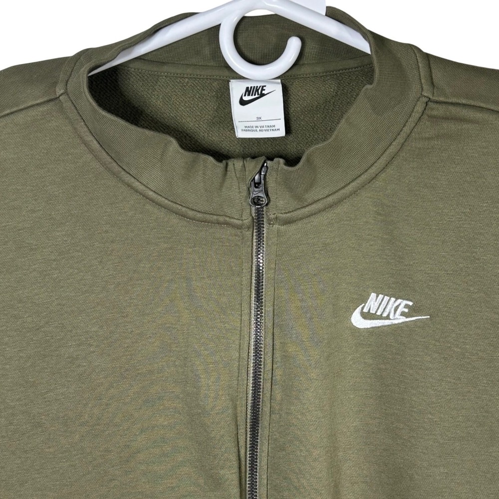 Nike Men's Olive Green Full‎ Zip Jacket Track Top Athletic Size 3X
